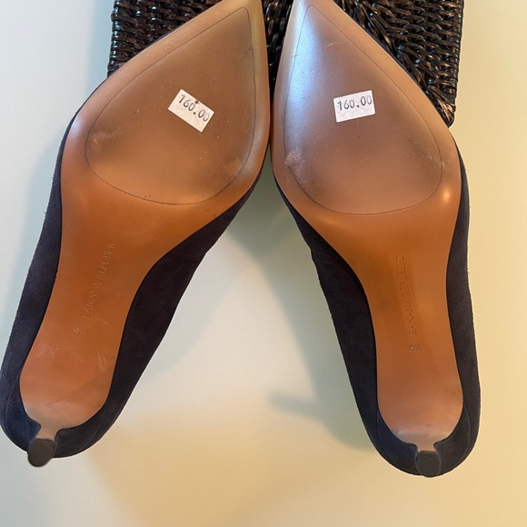Banana Republic scalloped edge navy blue heel sz 8.5, never worn - Picture 6 of 8